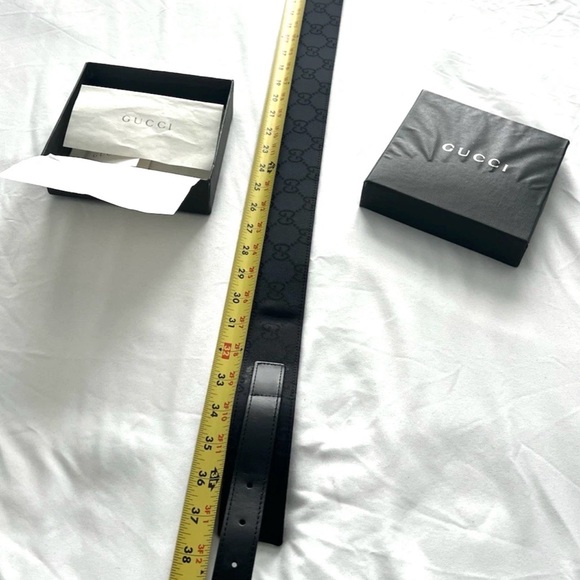 New 🔥Gucci Women’s Black Leather Belt with Silver Buckle 41” - Picture 7 of 7